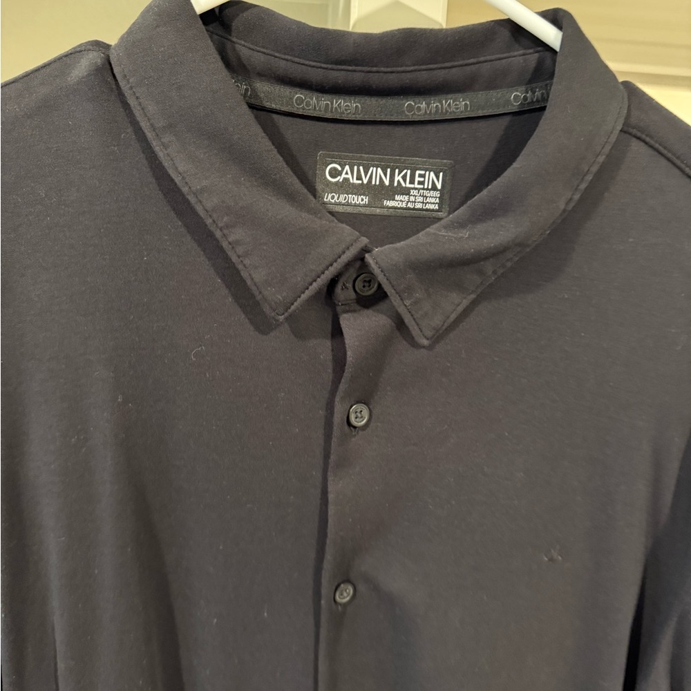 Calvin Klein Men's Charcoal Button Down Shirt
